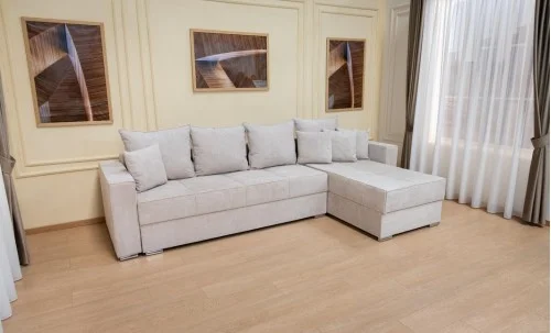 Colțar Extensibil Claudia Mare XXL Memory Bej Deschis - Aragon 03 Interschimbabil