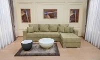 Colțar Extensibil Claudia Mare XXL Bonell Verde Olive - Aragon 35, Interschimbabil