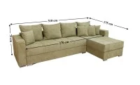 Colțar Extensibil Claudia Mare XXL Bonell Verde Olive - Aragon 35, Interschimbabil 3