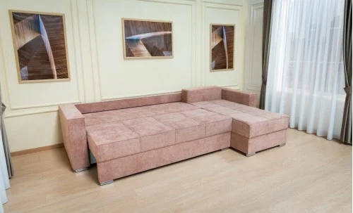 Colțar Extensibil Claudia Mare XXL Memory Roz - Aragon 62, Interschimbabil
