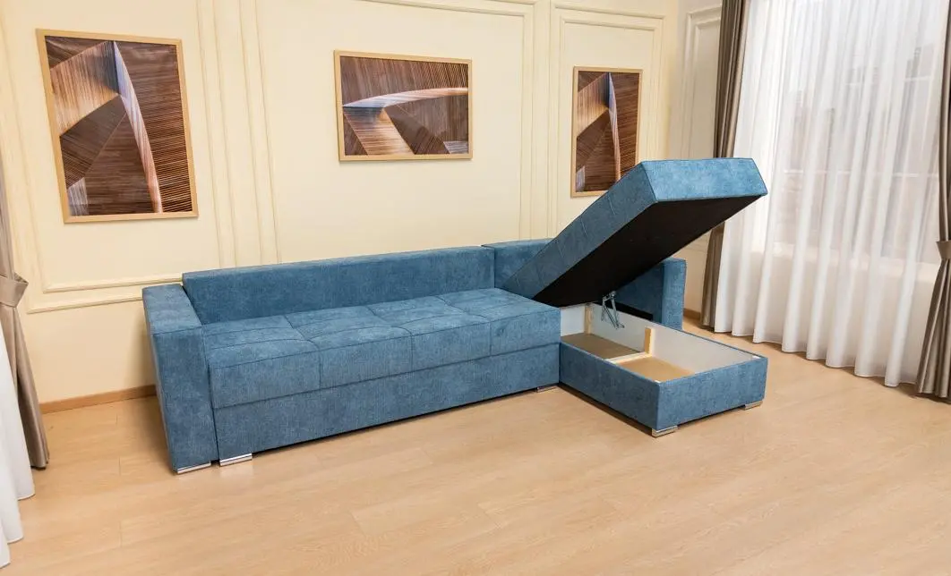 Colțar Extensibil Claudia Mare XXL Memory Albastru - Aragon 74, Interschimbabil 6