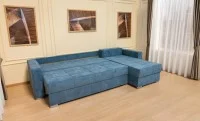 Colțar Extensibil Claudia Mare XXL Memory Albastru - Aragon 74, Interschimbabil