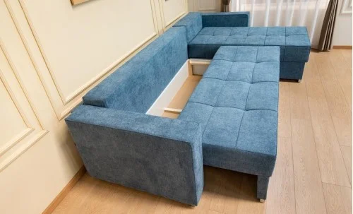Colțar Extensibil Claudia Mare XXL Memory Albastru - Aragon 74, Interschimbabil
