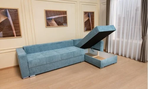 Colțar Extensibil Claudia Mare XXL Memory Albastru Deschis - Aragon 75 Interschimbabil