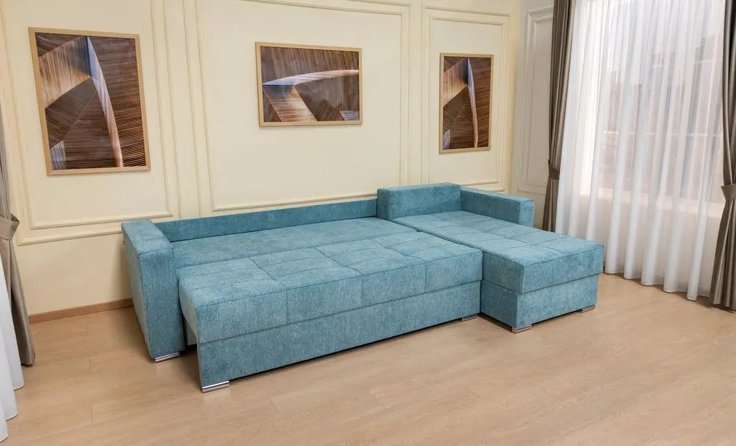 Colțar Extensibil Claudia Mare XXL Memory Albastru Deschis - Aragon 75 Interschimbabil