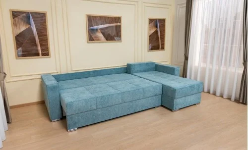 Colțar Extensibil Claudia Mare XXL Memory Albastru Deschis - Aragon 75 Interschimbabil