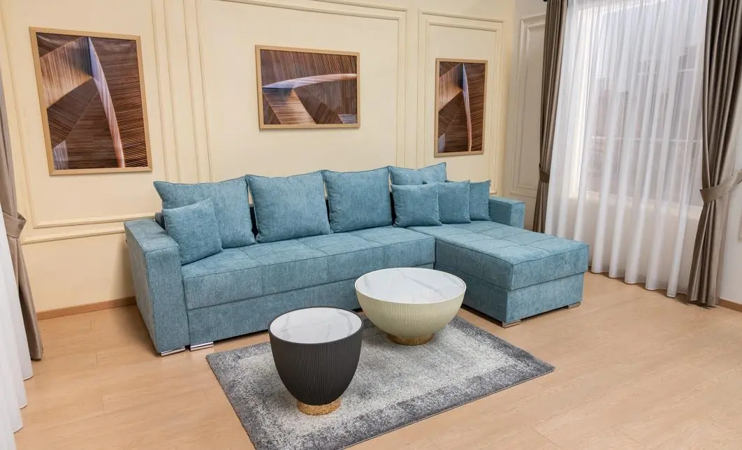 Colțar Extensibil Claudia Mare XXL Memory Albastru Deschis - Aragon 75 Interschimbabil 8