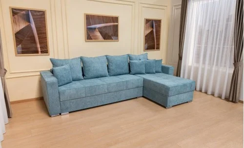 Colțar Extensibil Claudia Mare XXL Memory Albastru Deschis - Aragon 75 Interschimbabil