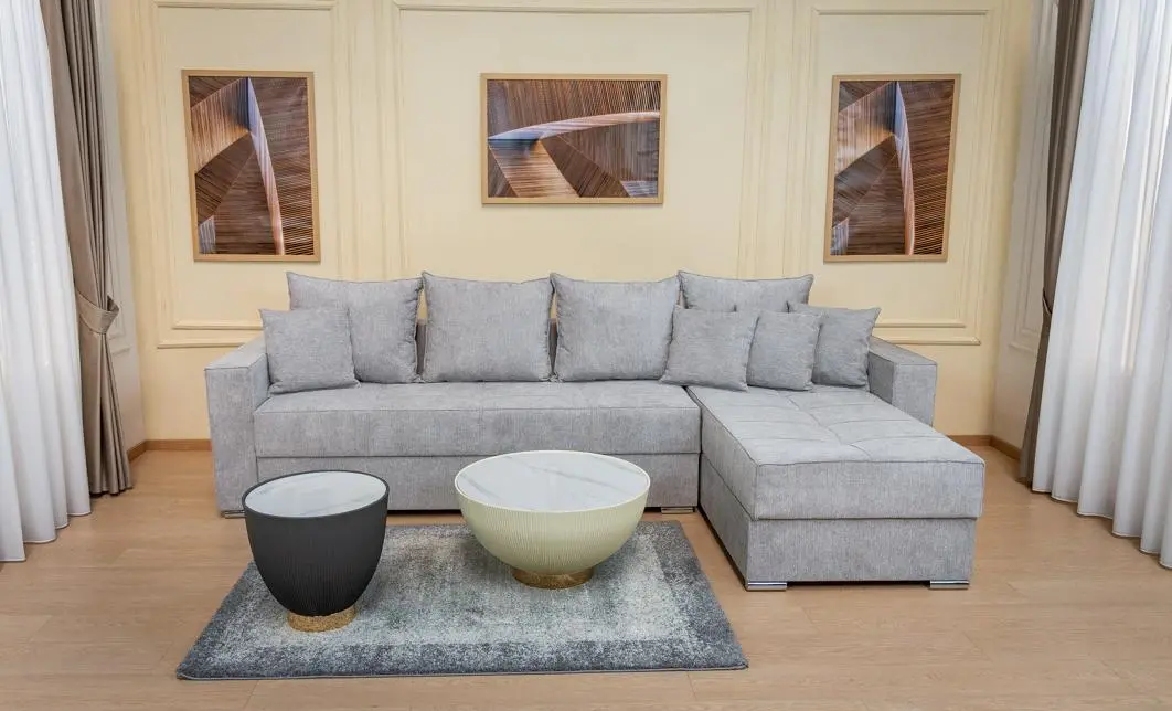 Colțar Extensibil Claudia Mare XXL Memory Gri - Aragon 83, Interschimbabil 5