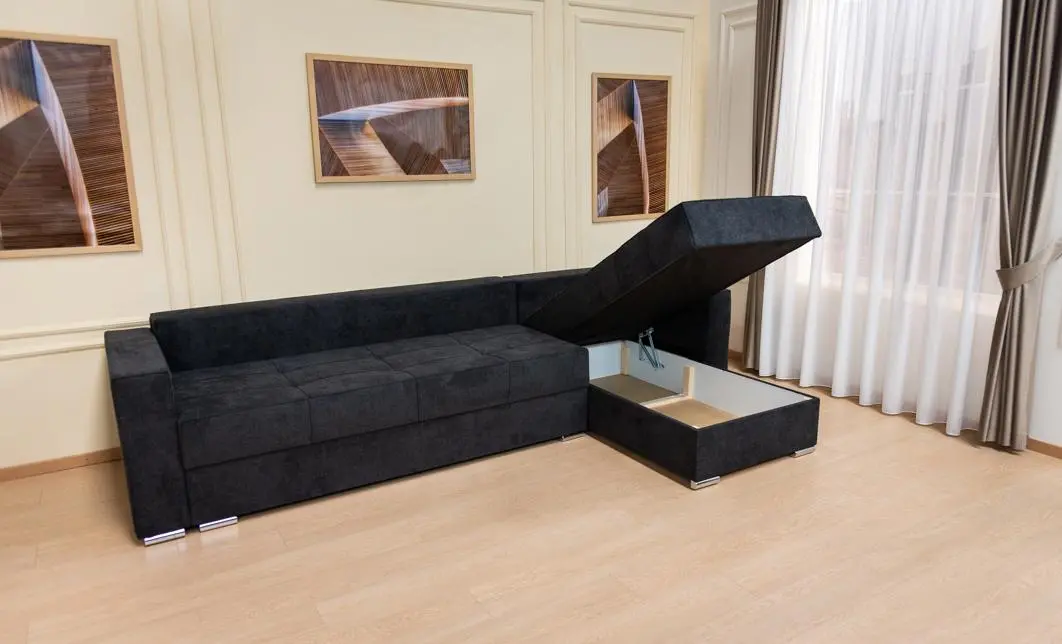 Colțar Extensibil Claudia Mare XXL Memory Negru - Aragon 99, Interschimbabil 6