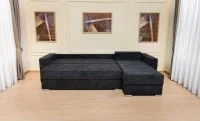 Colțar Extensibil Claudia Mare XXL Memory Negru - Aragon 99, Interschimbabil