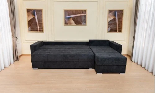 Colțar Extensibil Claudia Mare XXL Memory Negru - Aragon 99, Interschimbabil