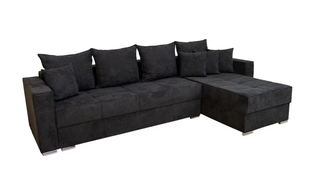 Colțar Extensibil Claudia Mare XXL Memory Negru - Aragon 99, Interschimbabil