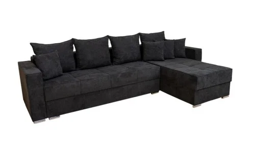 Colțar Extensibil Claudia Mare XXL Memory Negru - Aragon 99, Interschimbabil