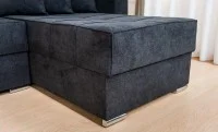 Colțar Extensibil Claudia Mare XXL Memory Negru - Aragon 99, Interschimbabil
