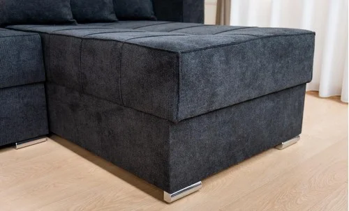Colțar Extensibil Claudia Mare XXL Memory Negru - Aragon 99, Interschimbabil