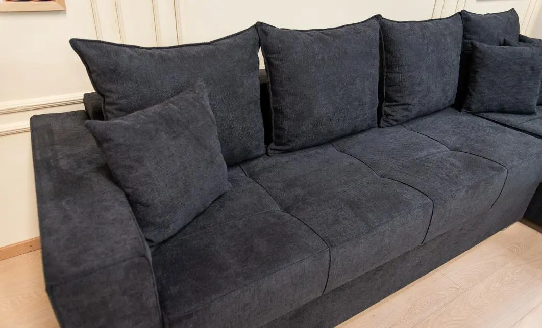 Colțar Extensibil Claudia Mare XXL Memory Negru - Aragon 99, Interschimbabil