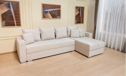 Colțar Extensibil Claudia Mare XXL Memory Bej - Lemon 01 Interschimbabil