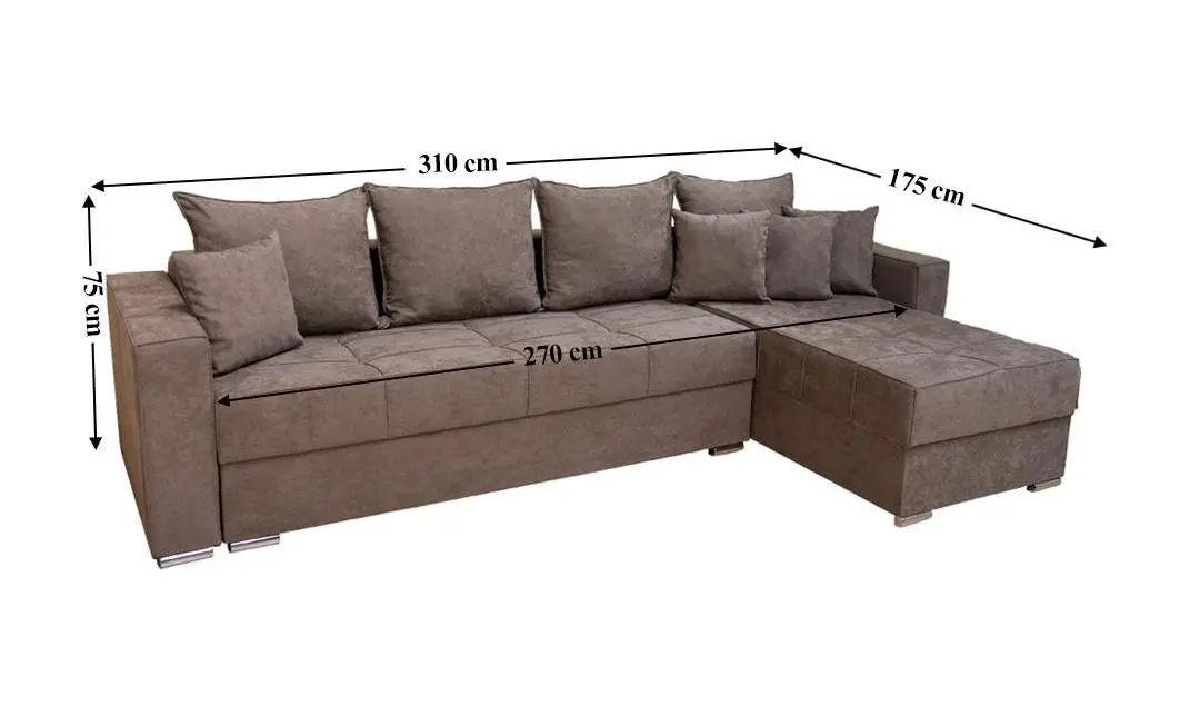 Colțar Extensibil Claudia Mare XXL Memory Maro - Lemon 26 Interschimbabil 3