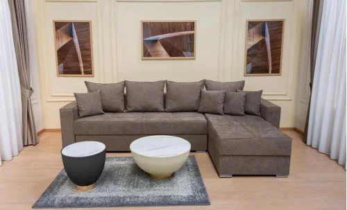 Colțar Extensibil Claudia Mare XXL Memory Maro - Lemon 26 Interschimbabil
