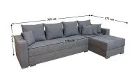 Colțar Extensibil Claudia Mare XXL Bonell Gri - Lemon 12, Interschimbabil 3