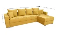 Colțar Extensibil Claudia Mare XXL Bonell Galben - Lemon 43, Interschimbabil 3