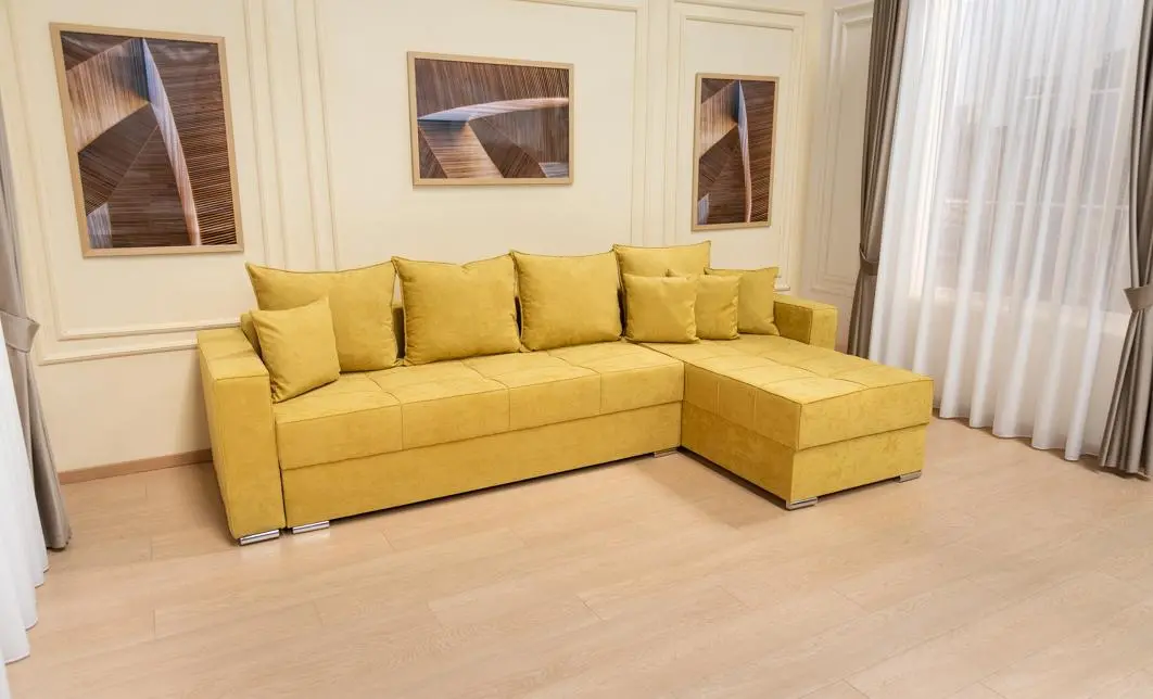 Colțar Extensibil Claudia Mare XXL Bonell Galben - Lemon 43, Interschimbabil