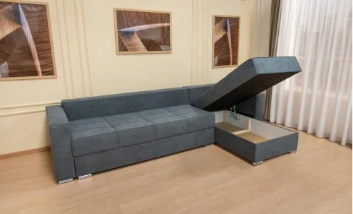 Colțar Extensibil Claudia Mare XXL Bonell Gri- Lemon 56, Interschimbabil	
