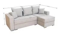 Colțar Extensibil Claudia XXS Memory Gri - Lemon 05 Interschimbabil 2