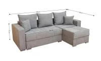 Colțar Extensibil Claudia XXS Bonell Gri - Lemon 12 Interschimbabil 2