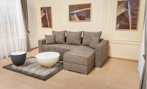 Colțar Extensibil Claudia XXS Memory Maro - Lemon 26 Interschimbabil
