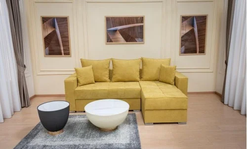 Colțar Extensibil Claudia XXS Memory Galben - Lemon 43 Interschimbabil