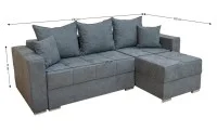 Colțar Extensibil Claudia XXS Memory Albastru - Lemon 56 Interschimbabil