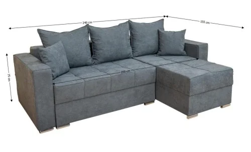 Colțar Extensibil Claudia XXS Memory Albastru - Lemon 56 Interschimbabil