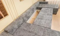 Colțar Extensibil Claudia U Memory Gri  - Kim 15 Gri