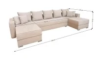 Colțar Extensibil Claudia U Bonell Gri - Lemon 05 2