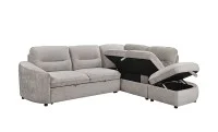 Colțar Extensibil Harmony KF7906  cu Ladă Depozitare, Șezlong Dreapta, Gri Deschs 4