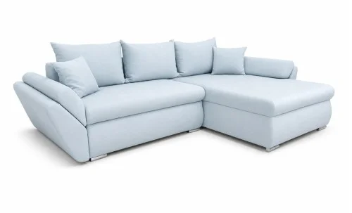 Colțar Extensibil Confort cu Spumă HR, Bleu Deschis