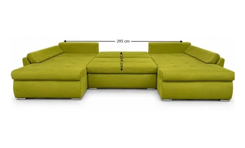 Colțar Extensibil Confort U cu Spumă HR, Verde Olive