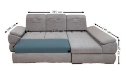 Colțar Extensibil Denver 2 Gri - Vega 06 Dreapta