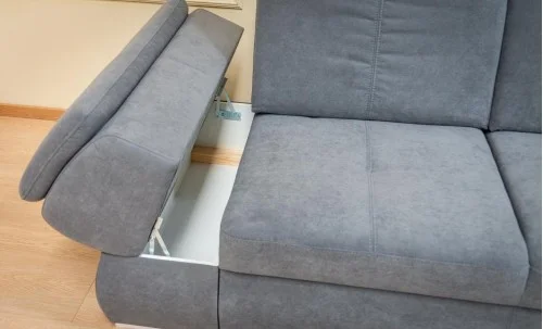 Colțar Extensibil Denver 2 Gri Deschis- Vega 33 Dreapta