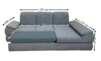 Colțar Extensibil Denver 2 Gri Deschis- Vega 33 Dreapta