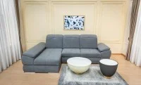 Colțar Extensibil Denver 2 Gri Deschis- Vega 33 Stânga