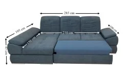 Colțar Extensibil Denver 2 Gri - Vega 35 Stânga
