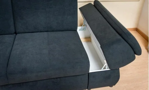 Colțar Extensibil Denver 2 Negru - Vega 70 Stânga