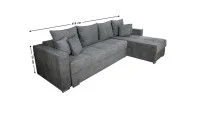Colțar Extensibil Claudia Mare XXL Memory Gri - Aragon 80, Interschimbabil 3