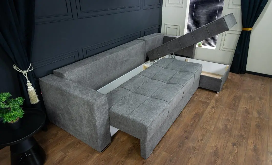 Colțar Extensibil Claudia Mare XXL Memory Gri - Aragon 80, Interschimbabil