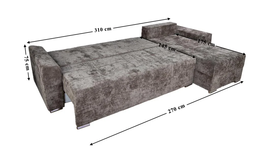 Colțar Extensibil Barcelona XXL Memory Maro - Kim 4 5