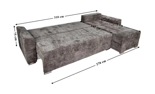 Colțar Extensibil Barcelona XXL Memory Maro - Kim 4