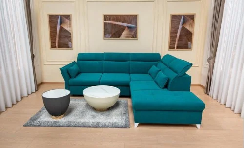Colțar Extensibil Barry Turcoaz - Vega 25 Dreapta